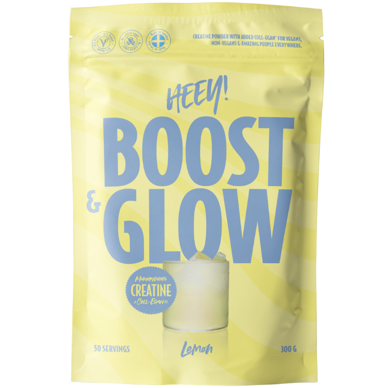 Heey! Boost & Glow Creatine + Vegan Collagen Lemon (300 g)