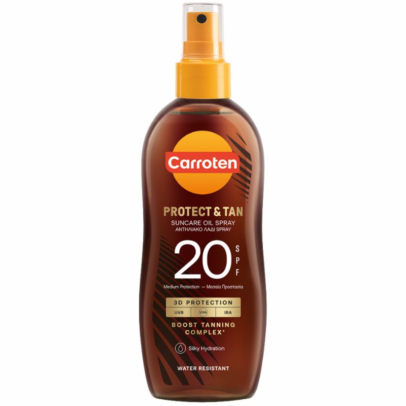 Carroten Protect & Tan Body Oil Spray SPF 20 (150 ml)