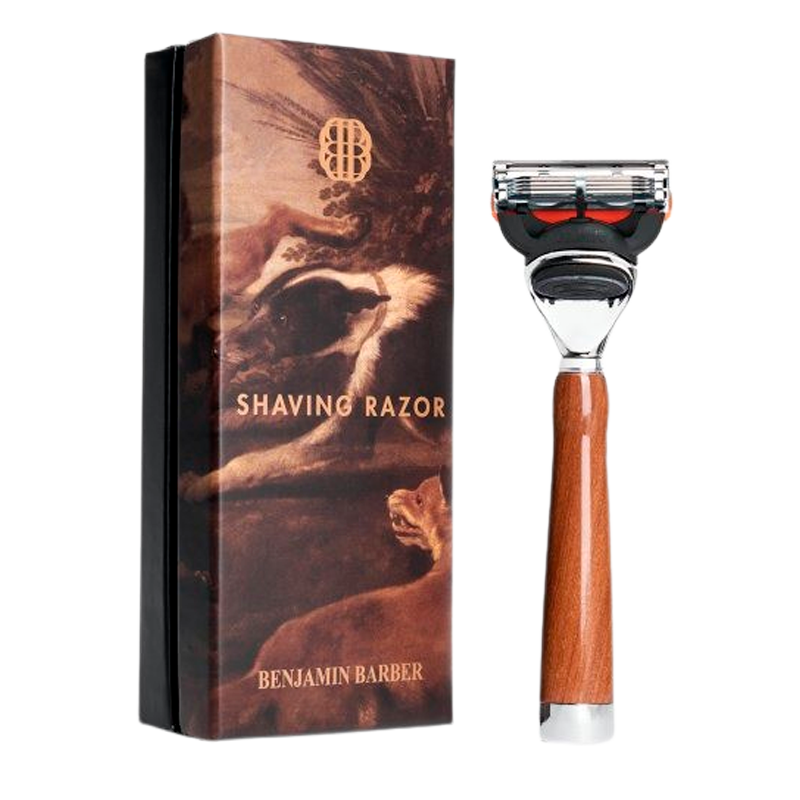 Benjamin Barber Classic Shaving Razor Fusion Wood (1 stk)