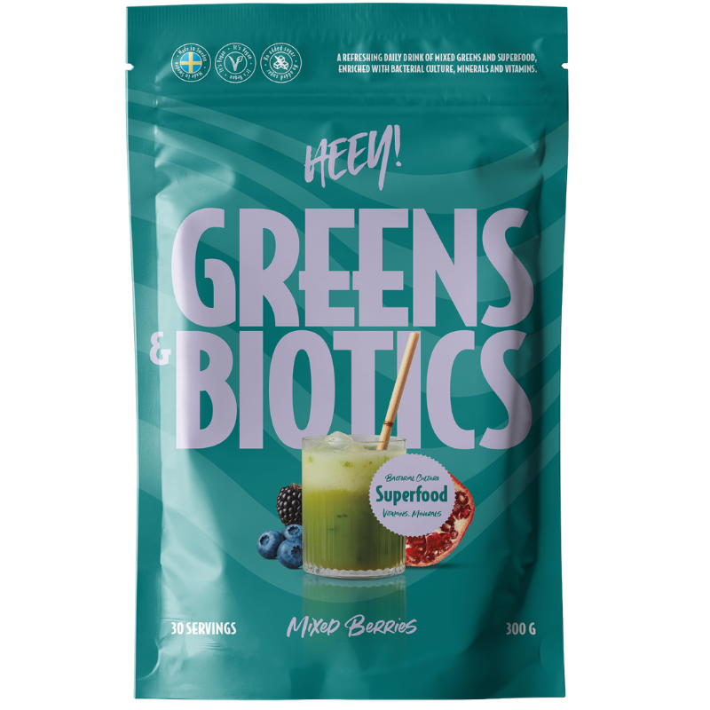 Heey! Greens & Biotics + Probiotics Mixed Berries (300 g)