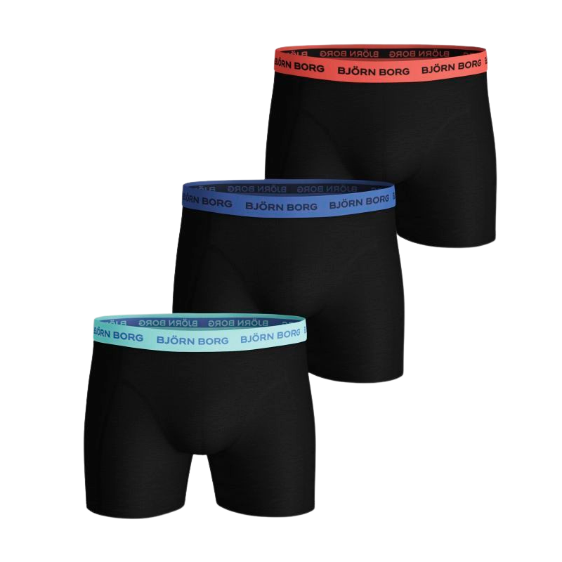 Björn Borg Solid Multi Black Beauty - L (3 pak)
