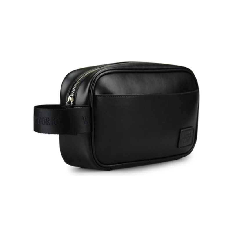 Vittorio Toilettaske Sort Læder