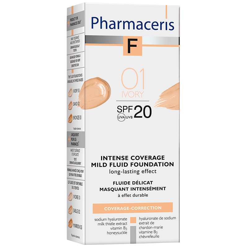 Pharmaceris F - Intensivt Dækkende Foundation SPF 20 Ivory 01 (30 ml)