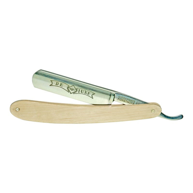 Giesen & Forsthoff De Luxe Straight Razor Barberkniv (Bøgetræ Håndtag, 5/8")