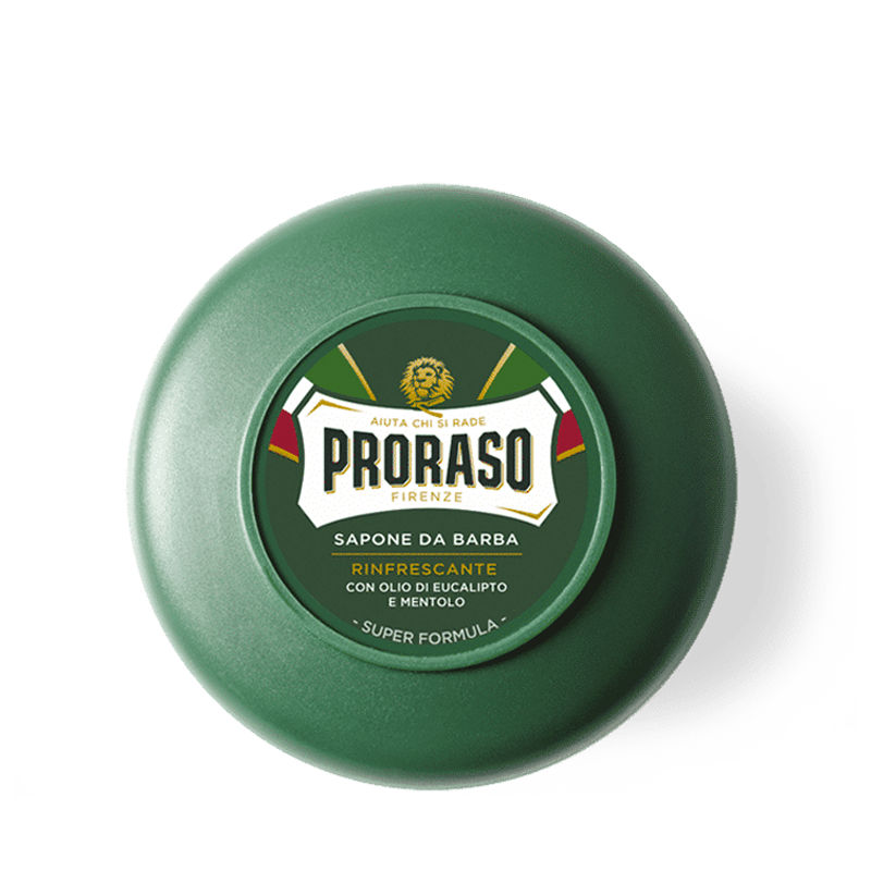 Proraso Barbersåpe i Grønn Skål - Eukalyptusolje & Mentol (150 ml)