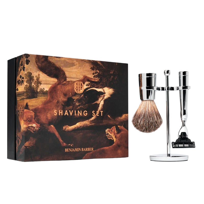 Benjamin Barber Classic 3-piece Shaving Set Chrome Mach3 (1 stk)