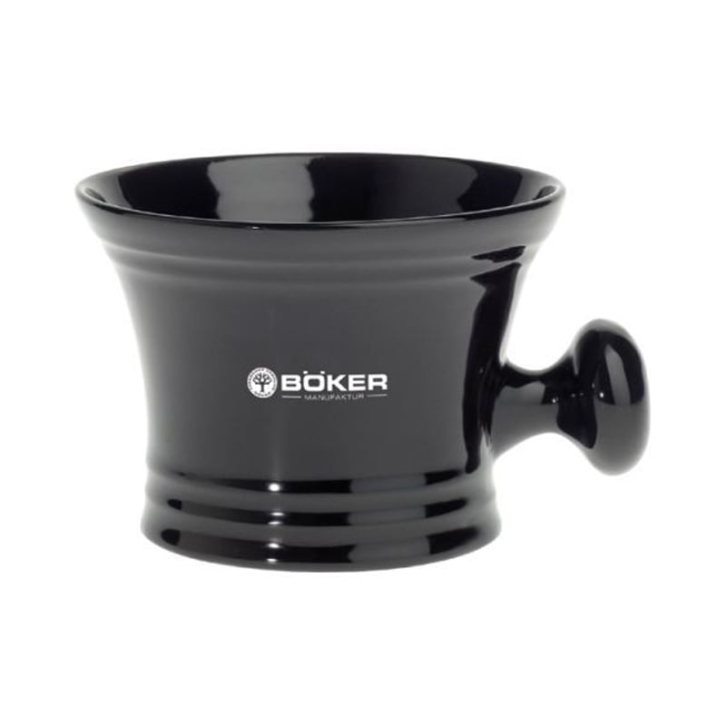 Böker Barberskål av Porselen m/ Håndtak (Svart)