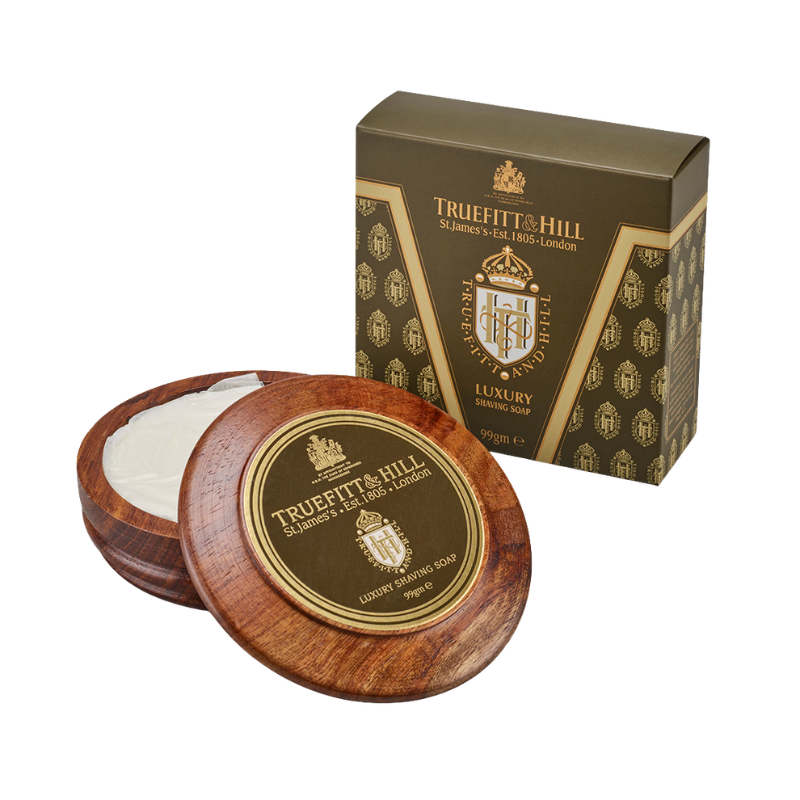 Truefitt & Hill Luxury Shaving Soap in Wooden Bowl (99 g)