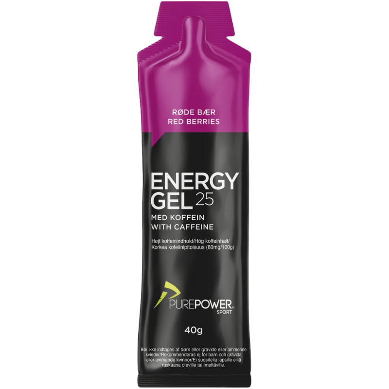 PurePower Energy Gel Koffein Røde Bær (40 g)