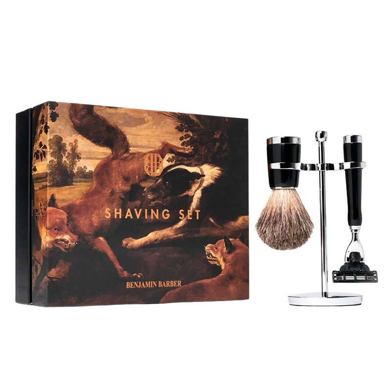 Benjamin Barber Classic 3-piece Shaving Set Ebony Mach3