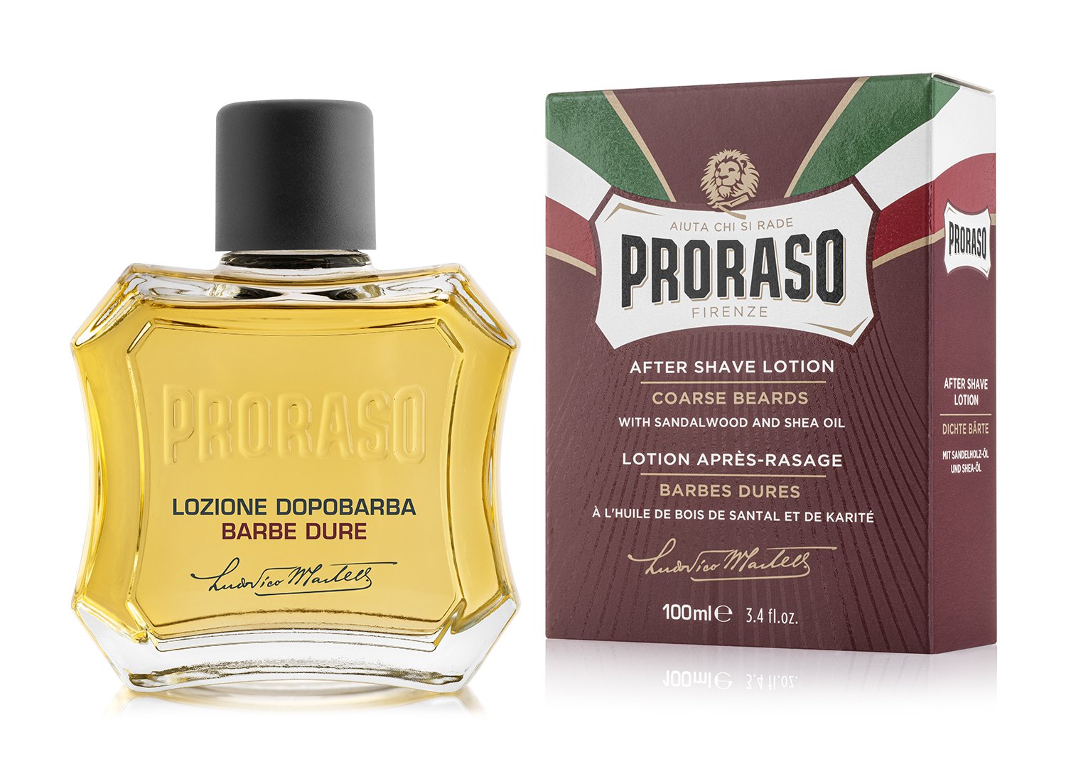 Proraso Aftershave Splash – Nourishing, Sandeltræsolie og Sheasmør (100 ml)
