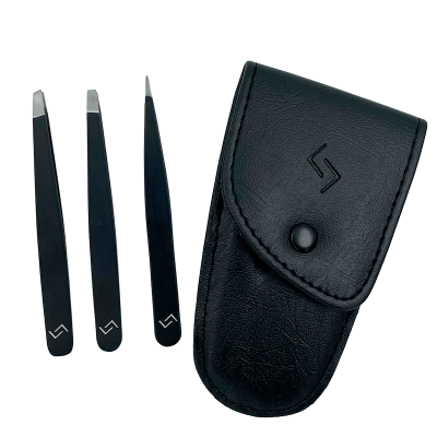 Njord Ögonbrynspincett Set Svart