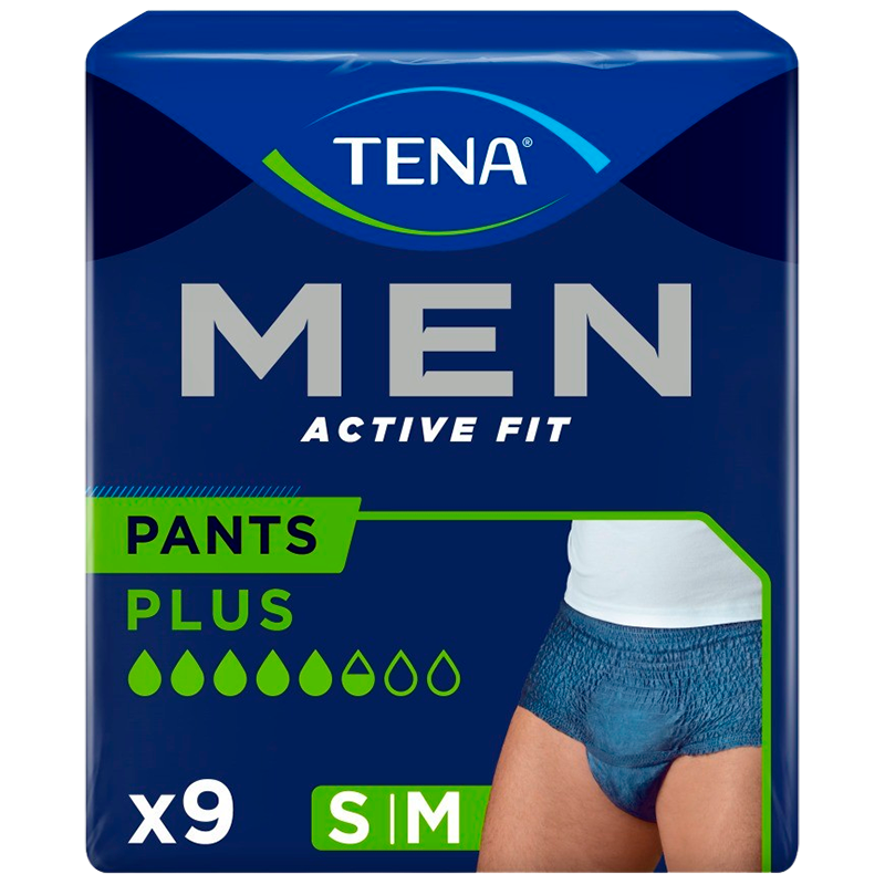 Tena Men Active Fit Navy S/M Pants (9 stk)