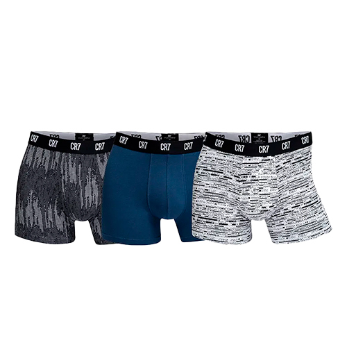 CR7 3-pack Basic Trunks (Mønster)-Large