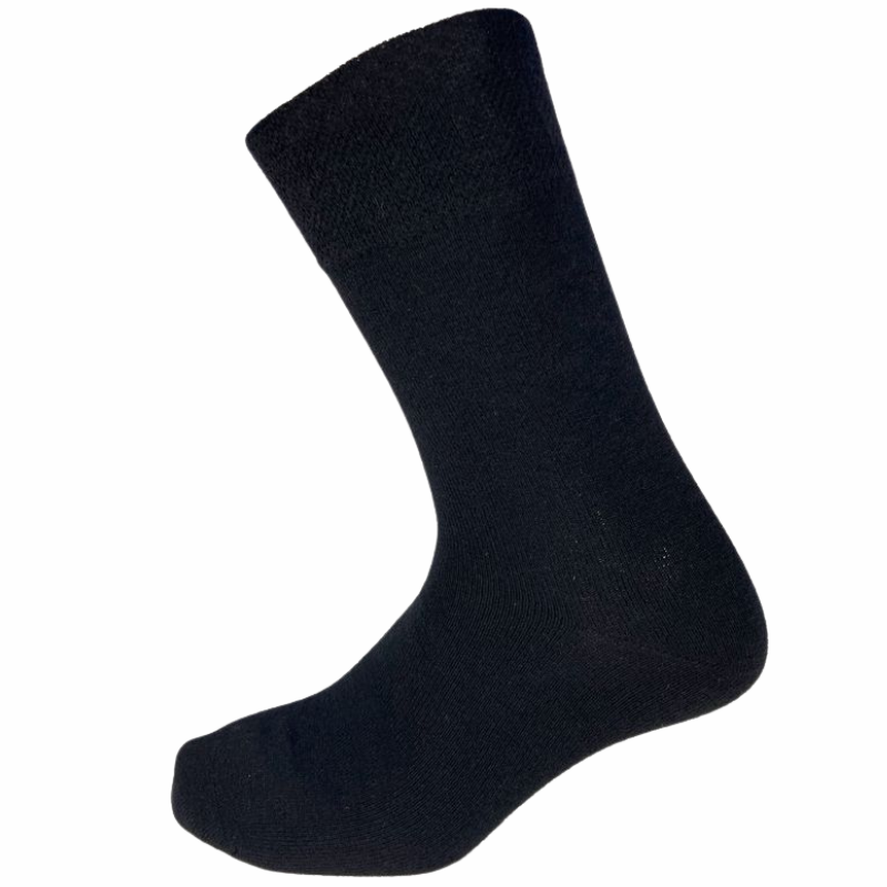 Kilde Merino Ulds Komfort & Diabetes Strømpe Sort Str. L 43-46 (1 sæt)