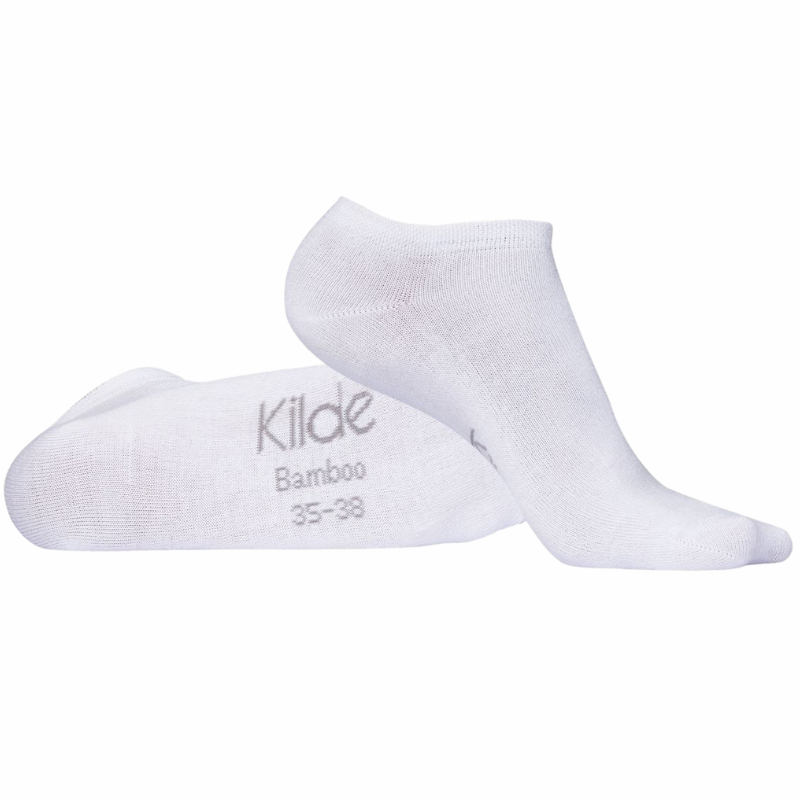 Kilde Bambus Komfort & Diabetes Sneakers Hvid Str. L 43-46 (1 sæt)