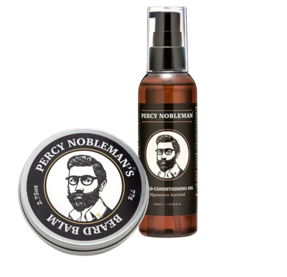 Percy Nobleman Beard Balm & Oil Duo