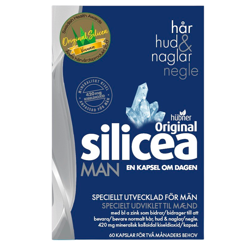 Hübner Original Silicea MAN hud, hår & negle (60 stk)