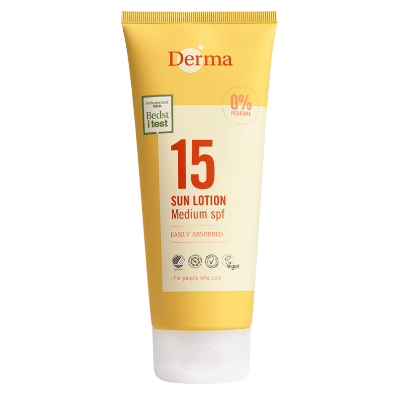 Derma Sun Sollotion Mellem SPF 15 (200 ml)
