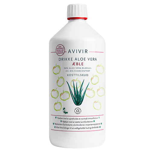 Avivir Drikke Aloe Vera 95 % Æble (1 liter)