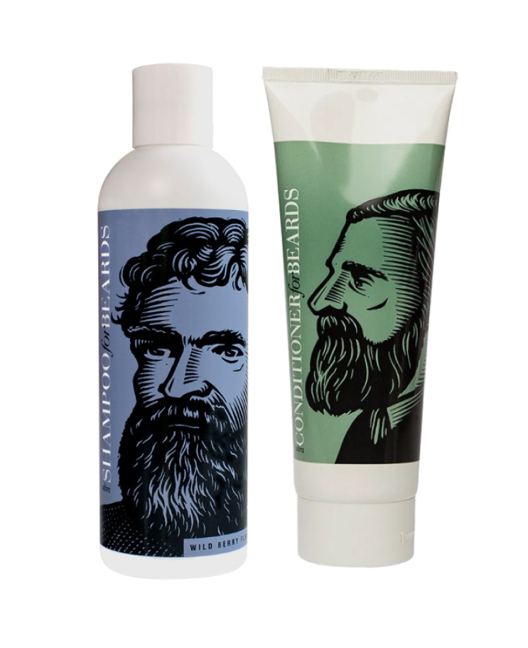 Beardsley Shampoo til Skæg + Conditioner til Skæg (Wild Berry Flavor - 236 ml)