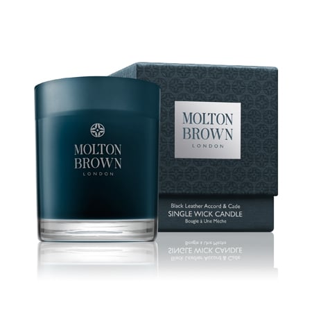 Molton Brown Black Leather Accord & Cade - Enkelt Væge Lys (180 g) Molton Brown Black Leather Accord & Cade - Enkelt Væge Lys (180 g)