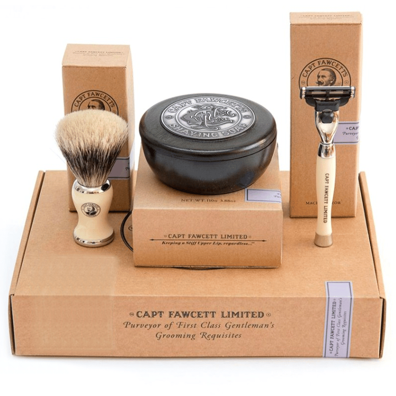 Captain Fawcett Shaving Gift Set (Barberingssæt) Captain Fawcett Shaving Gift Set (Barberingssæt)