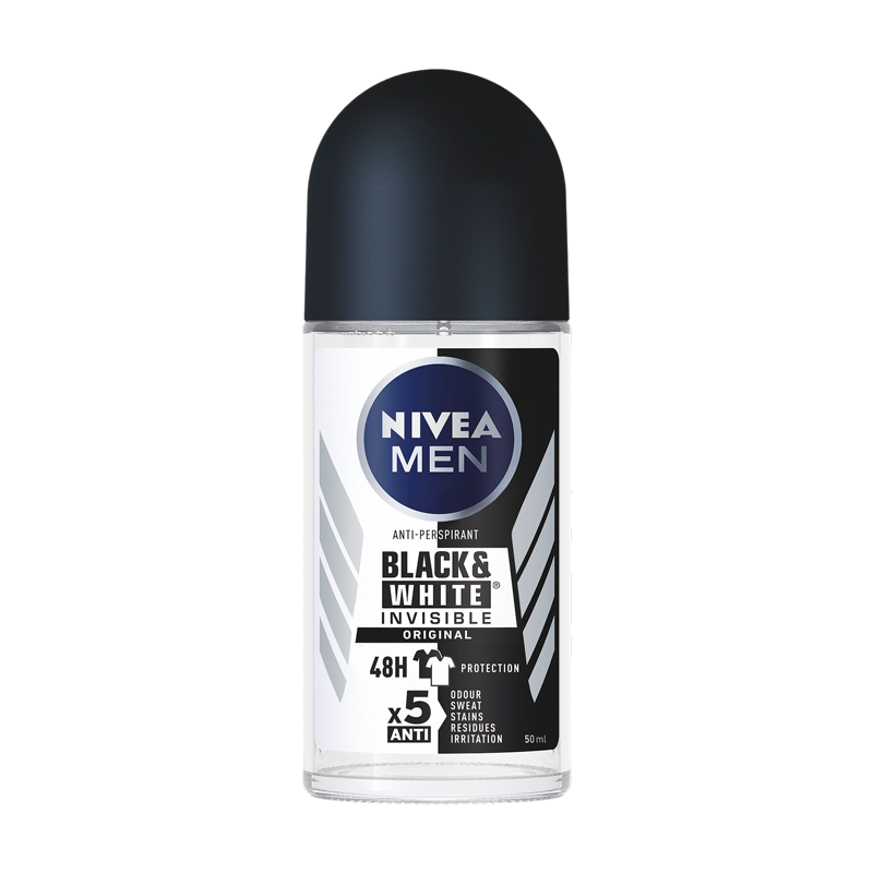 Nivea for Men Black & White Invisible Original Male Roll-on (50 ml) thumbnail