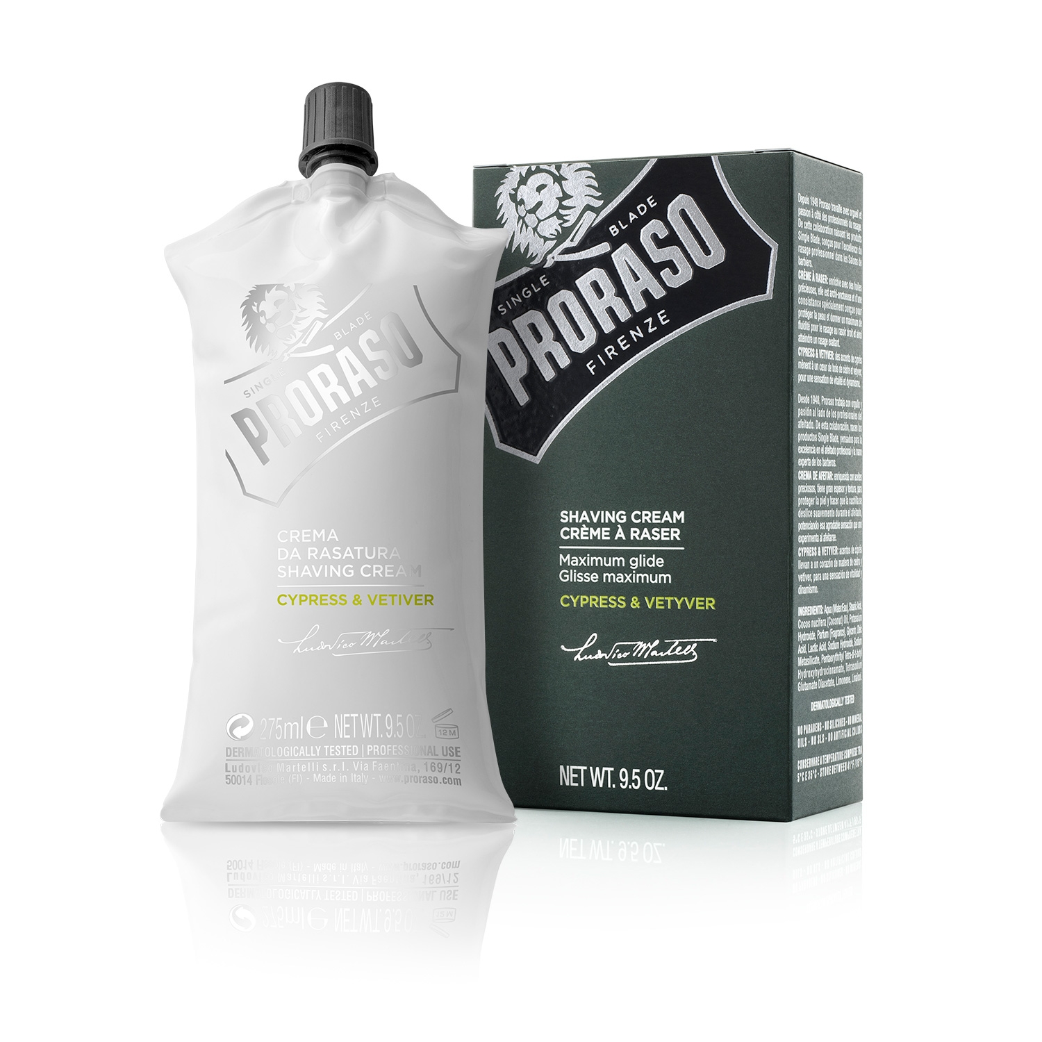 Proraso Barbercreme, Cypress & Vetiver (275 ml)