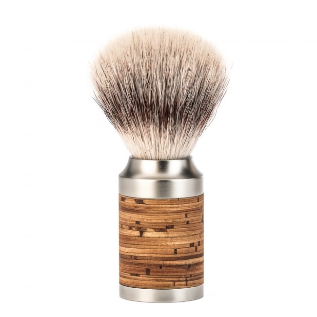 Mühle Rocca Silvertip Fiber ® Barberkost Rustfrit Stål & Birkebark