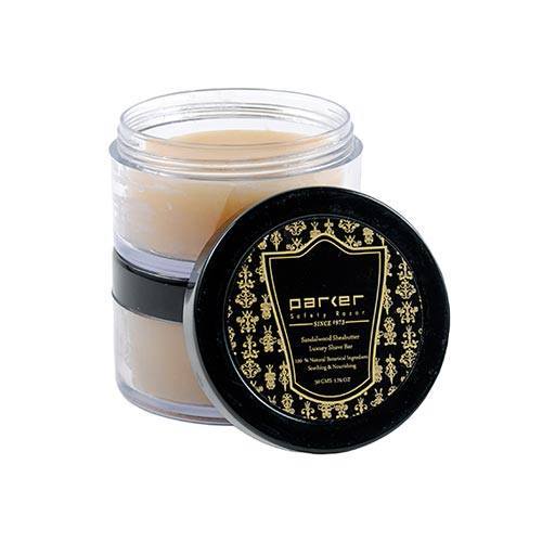 Parker Safety Razor Sandalwood & Shea Butter Shaving Soap – Twin Pack 50g Each